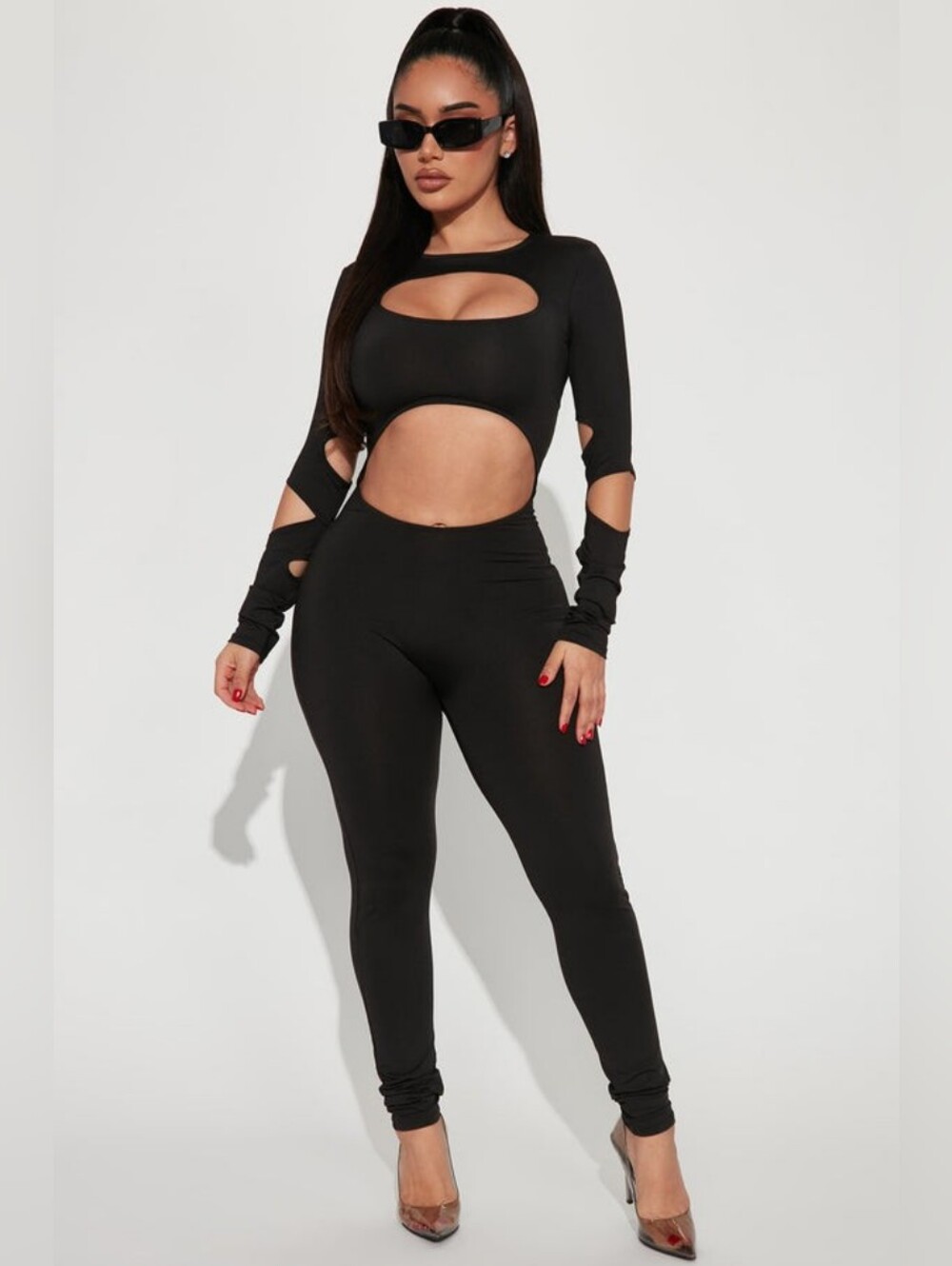 NEW! Fashion Nova Black Cutout Jumpsuit